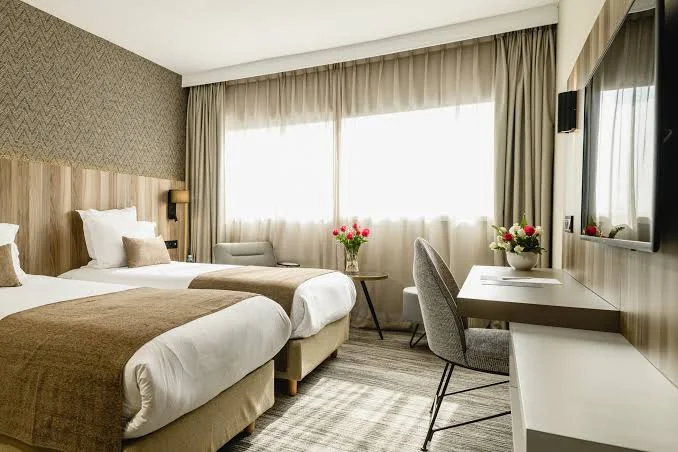 Chambre twin élégante de l'Idou Anfa Hôtel